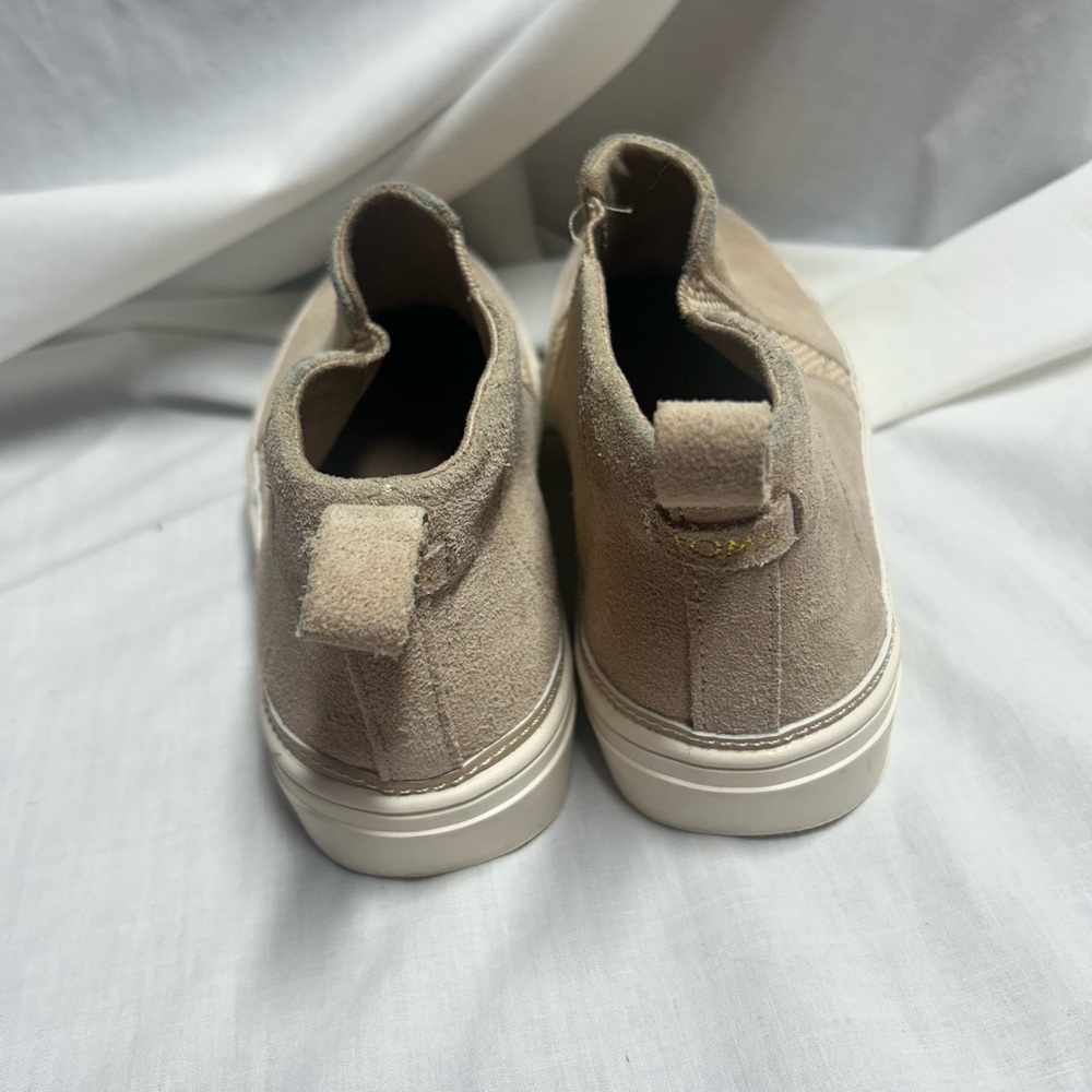 Toms Womens Bryce Beige Suede Slip On Shooties Shoes 6 - Picture 4 of 12